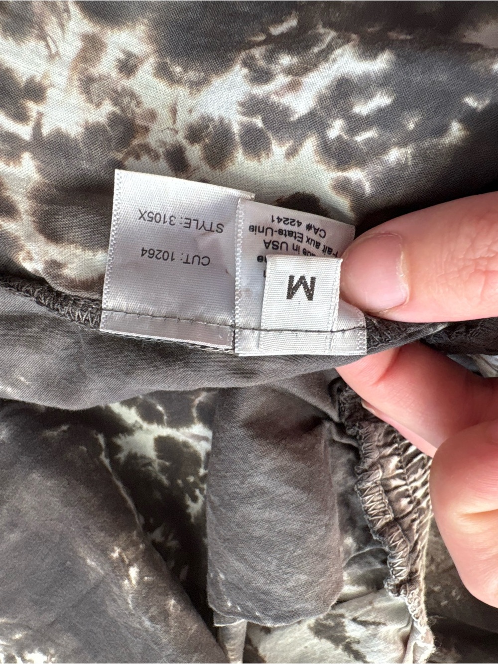 Stark X Grey Spiral Tie Dye V Shorts - Size M - Picture 5 of 7